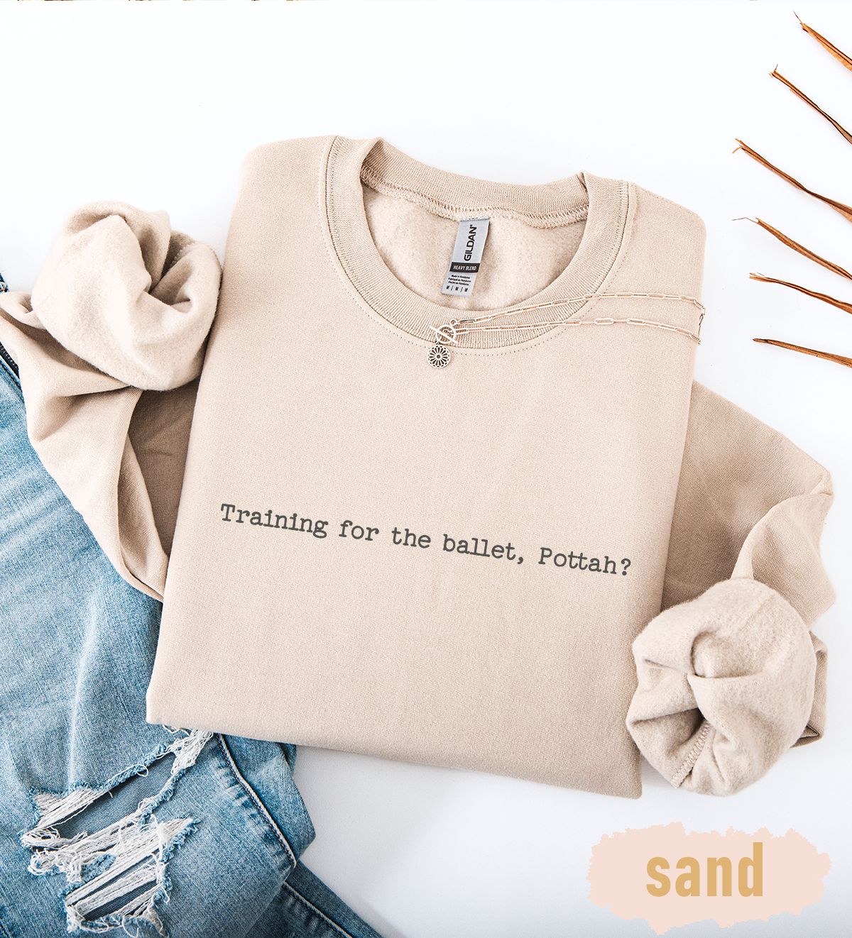 Malloy Sweatshirt, Training for the Ballet Pottah, Unisex Jumper, Gildan 18000, Epic Universe