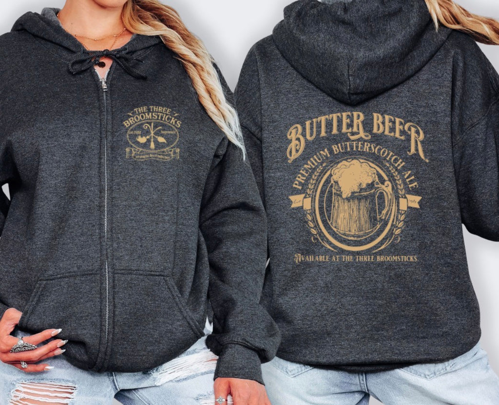 Butter Beer Premium Butterscotch Ale Hoodie | Vintage Tavern Logo