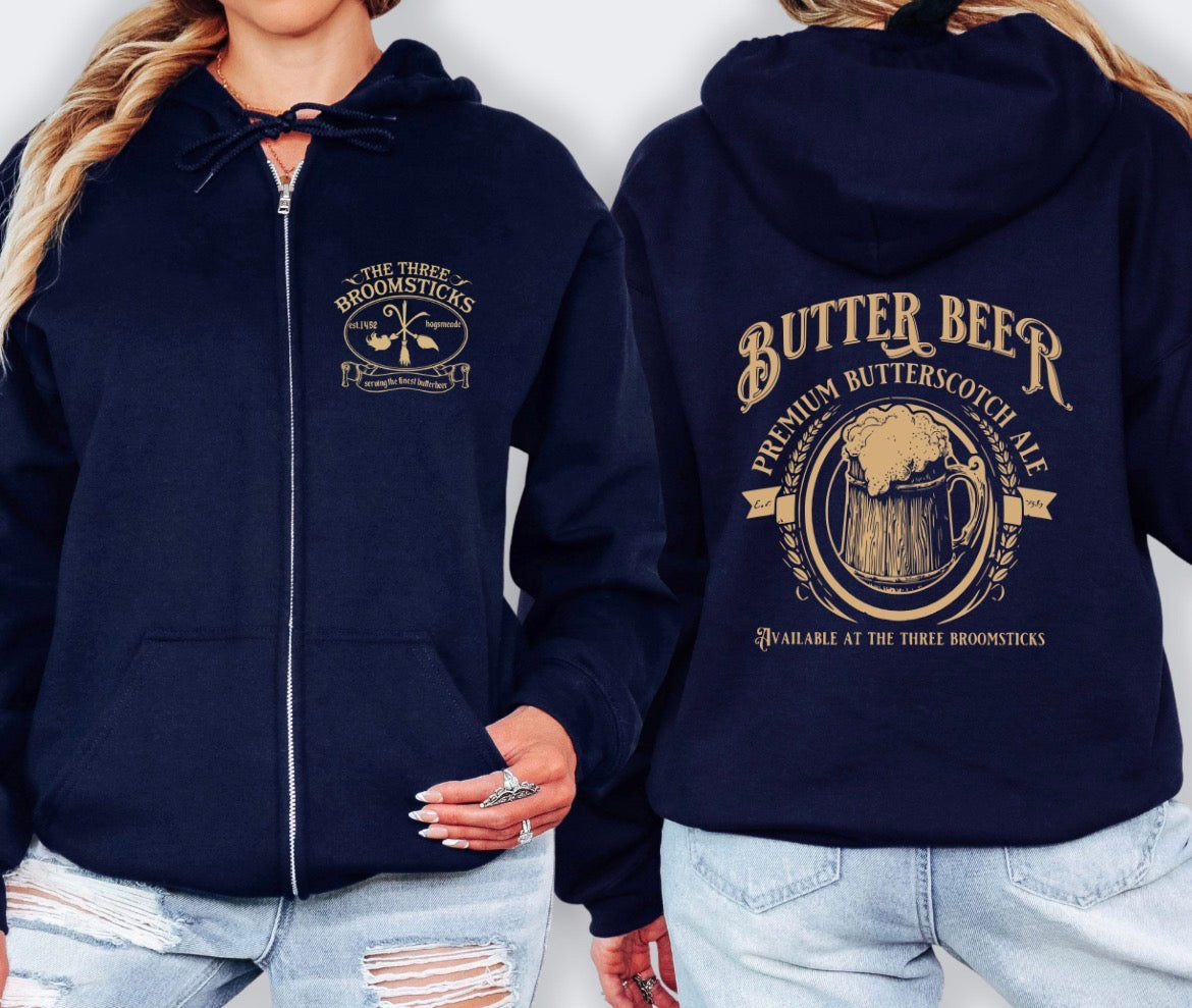 Butter Beer Premium Butterscotch Ale Hoodie | Vintage Tavern Logo