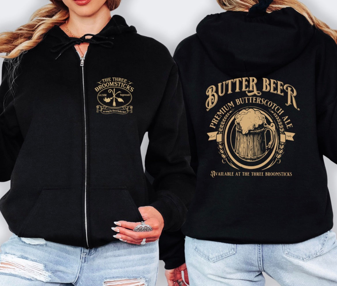 Butter Beer Premium Butterscotch Ale Hoodie | Vintage Tavern Logo