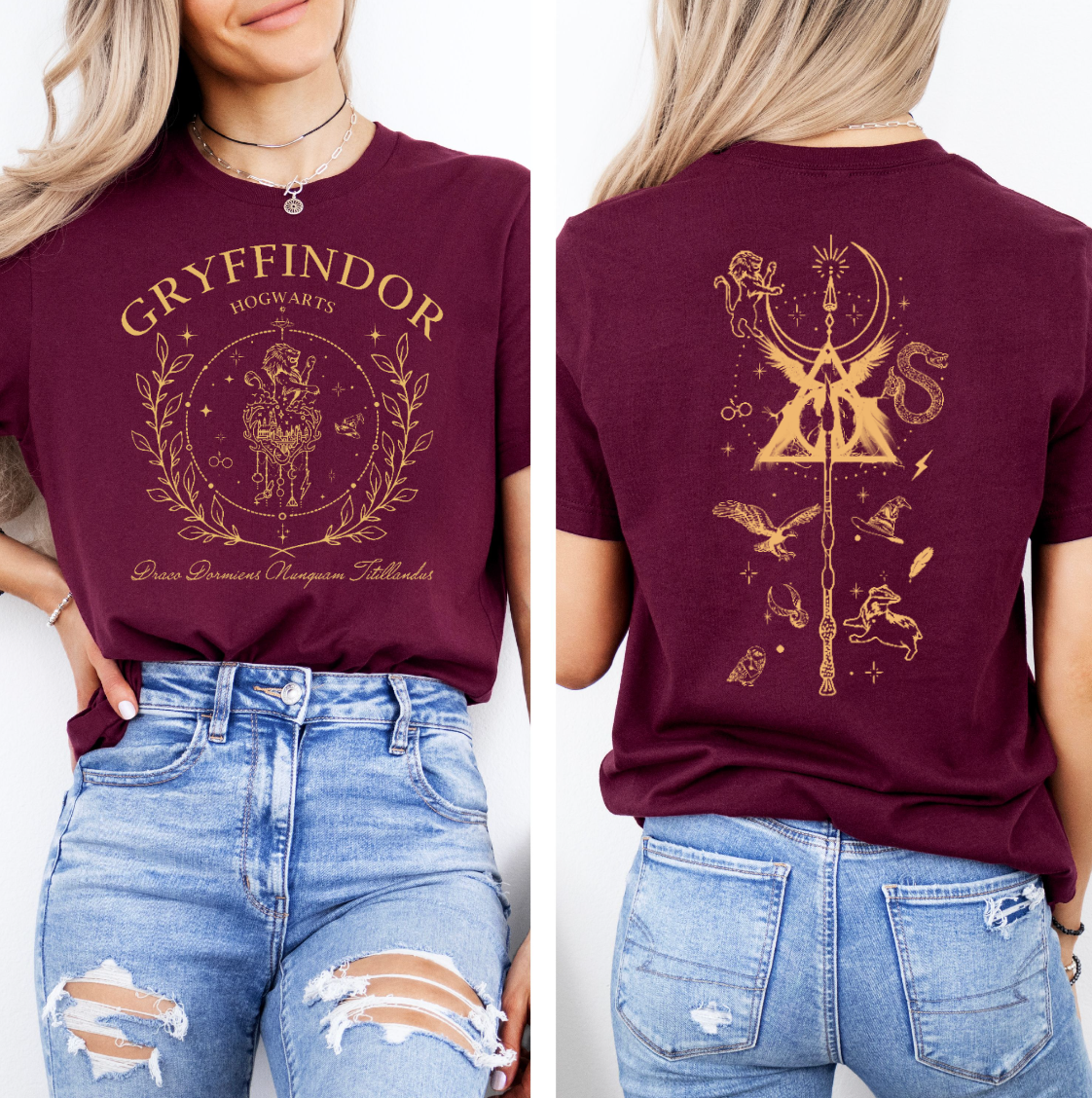 Hogwarts Houses Crest Tshirts | Wizarding World matching shirts | Universal shirt