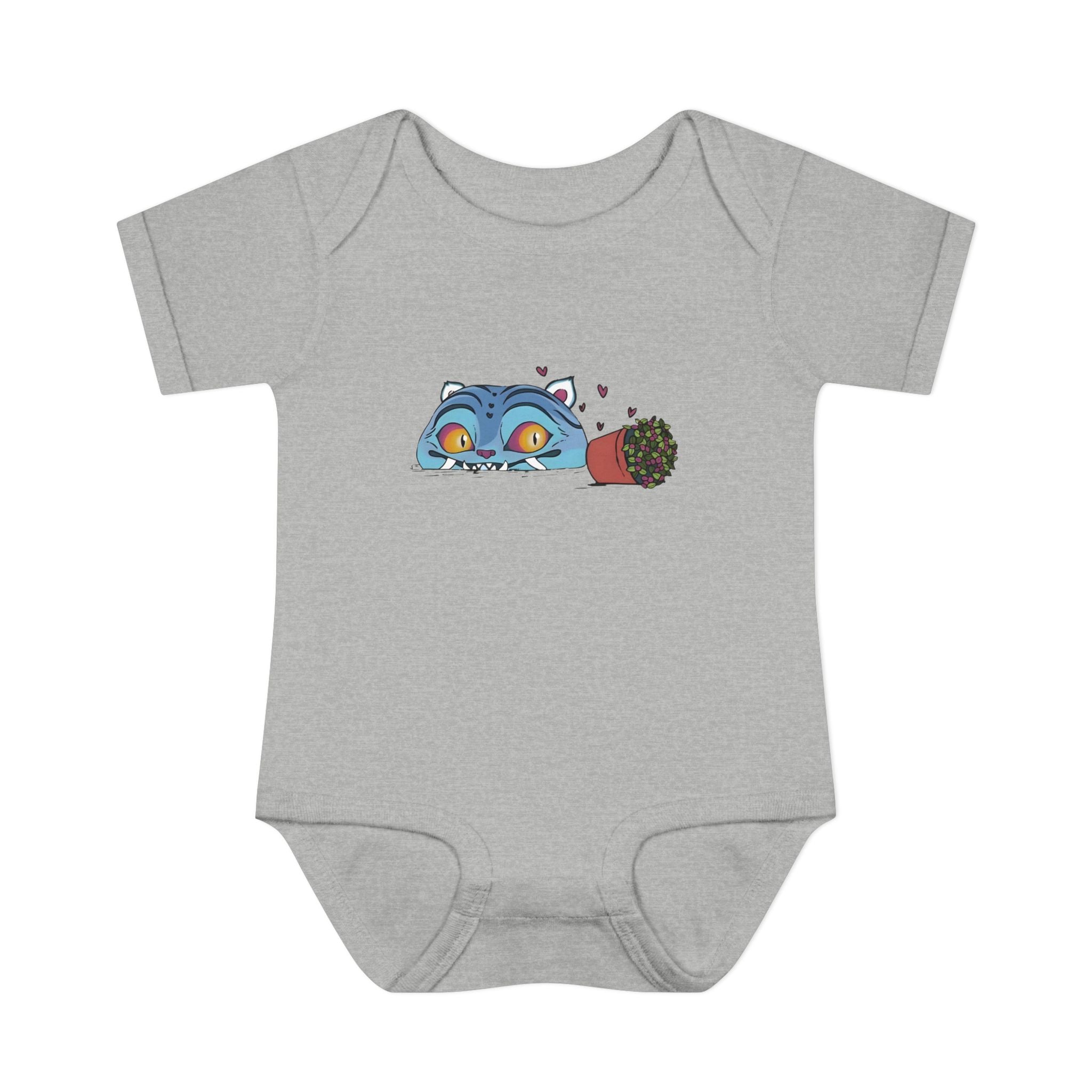 Derpy Tiger Baby Bodysuit, K-pop Demon hunters, Fun Gift for Baby Showers, Newborn Onesie, Unique Baby Clothes