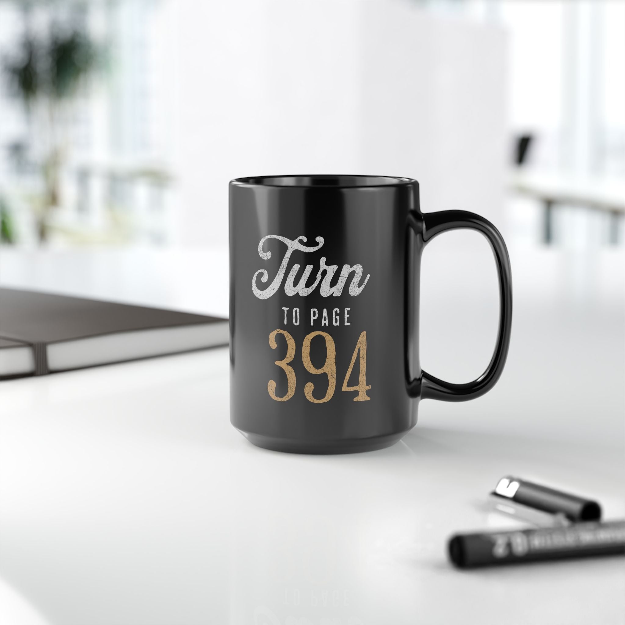 Turn to Page 394 Mug | HP Quote, Srvrus Snape inspired